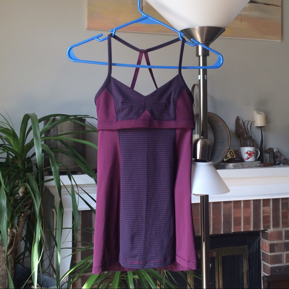 Plum lululemon strappy tank top